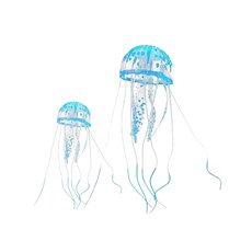 Enfeites de Silicone Jellyfish Combo Branco e Azul Soma