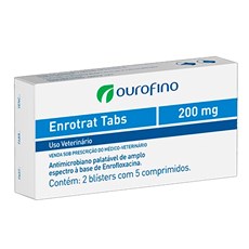 Enrotrat Tabs Ourofino 200mg C/ 10 Comprimidos