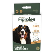 Fiprolex Drop Spot Antipulgas E Carrapatos Cães Acima 40kg