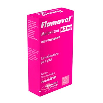 Flamavet 0,2mg Gatos Agener União C/10 Comprimidos