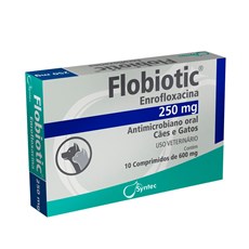 Flobiotic Antibiotico Para Caes e Gatos 250Mg C/ 10 Comprimidos