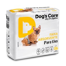 Fralda Higiênica G Para Macho Dogs Care C/6 Unidades