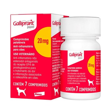 Galliprant Anti-inflamatório para Cães Elanco 20mg: 7 Comprimidos