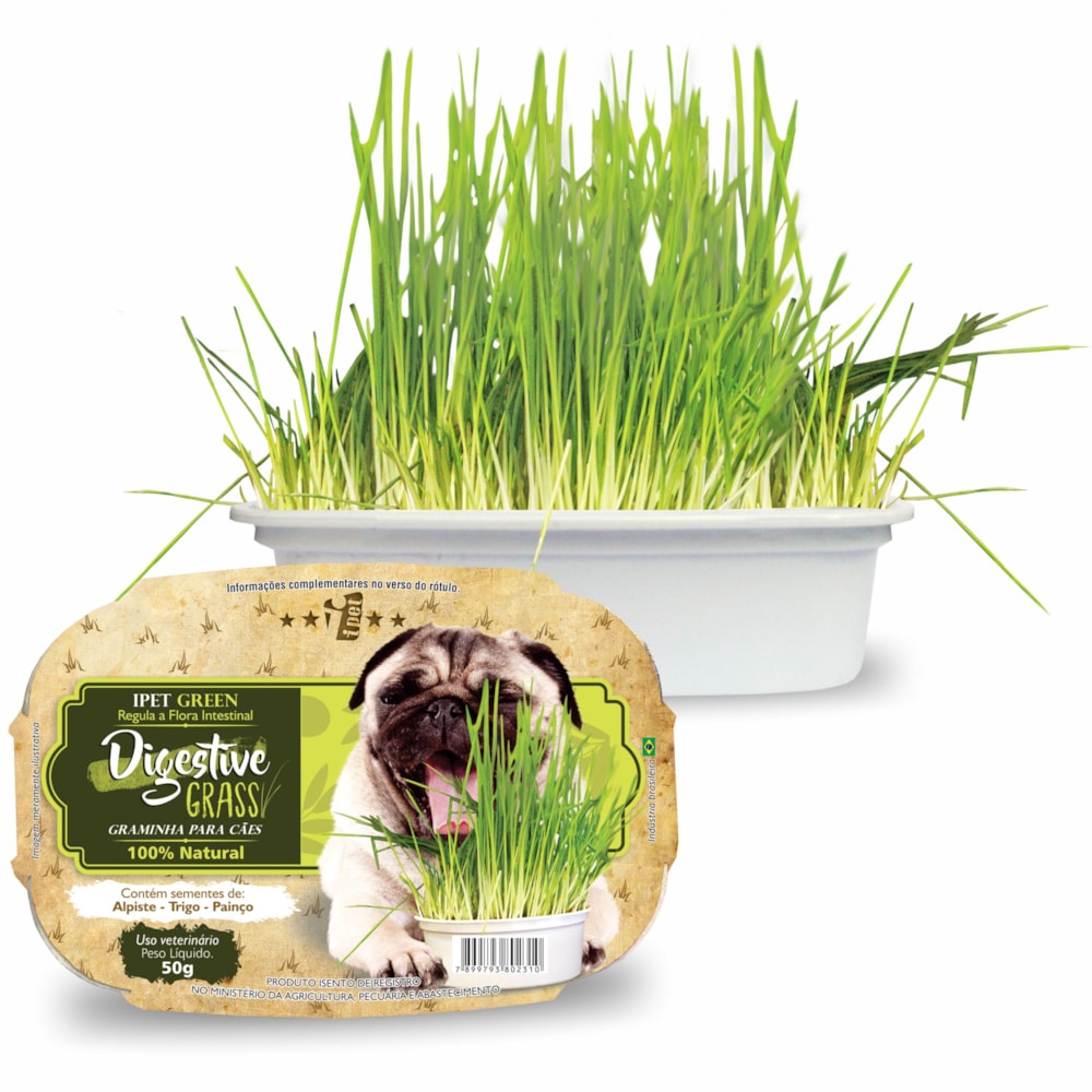 Graminha Para Cães Green Digestive Grass Ipet - 50G