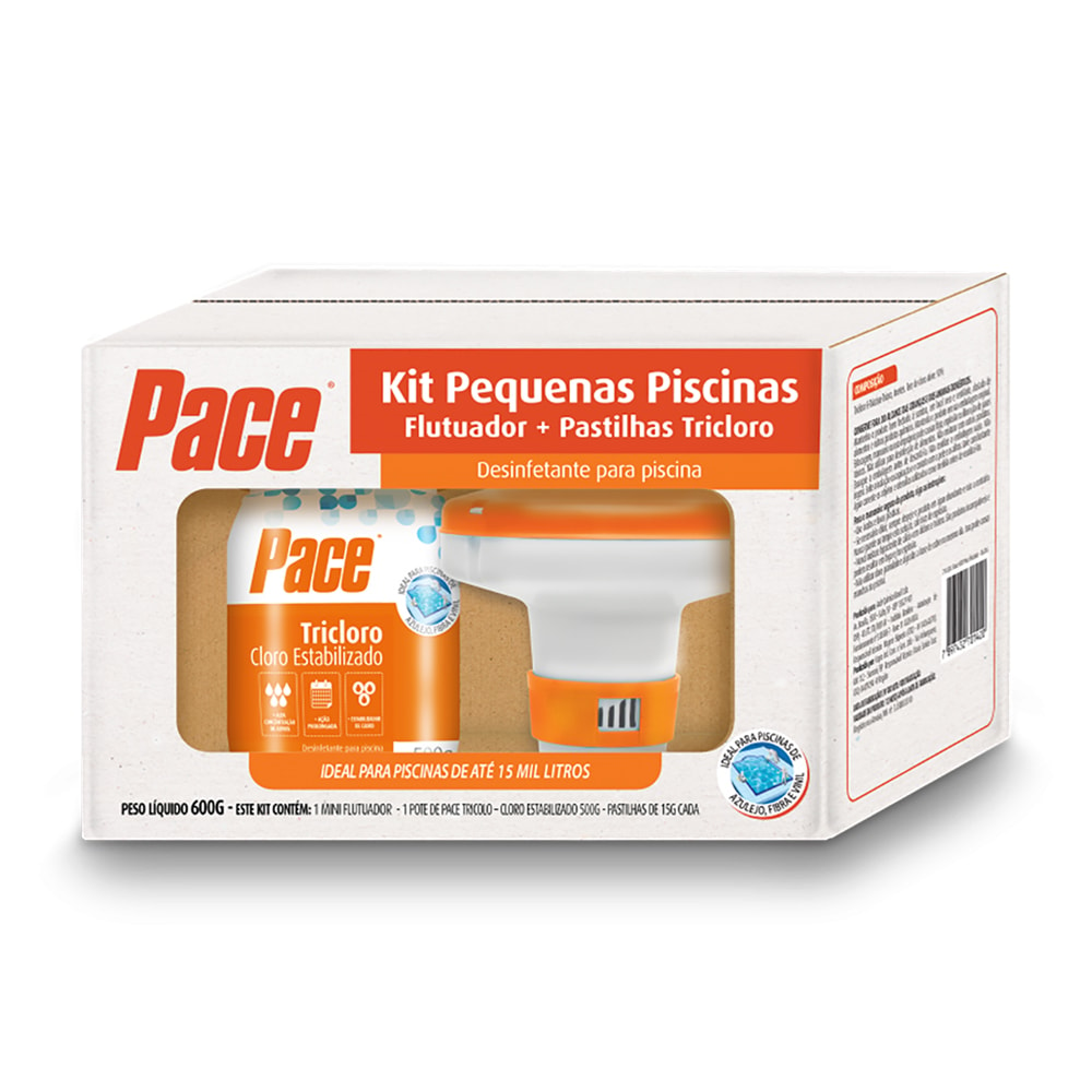 Kit Cloro Pace Pequenas Piscinas - 500g