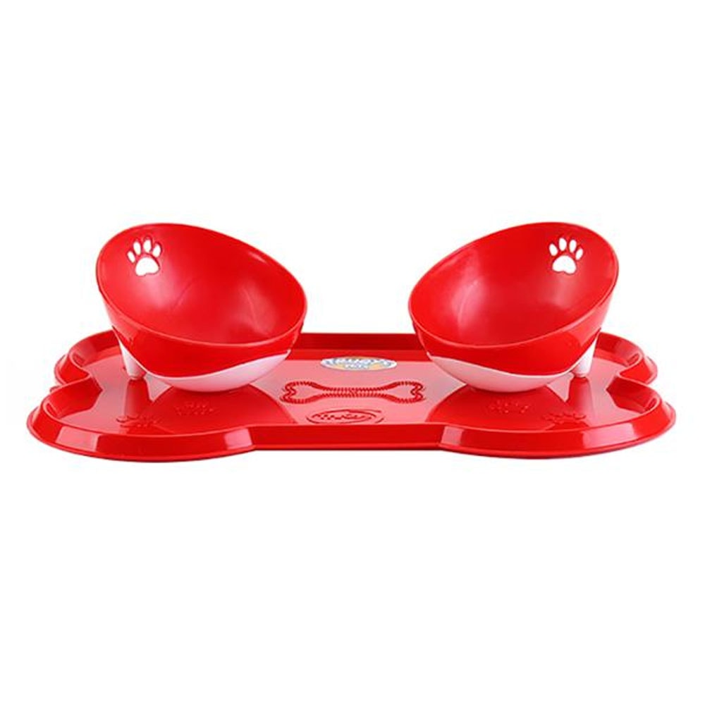 Kit Jogo Americano Osso Grande Vermelho - Truqys Pet