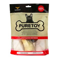 Kit Mastigáveis Cães Puretoy Raça Grande, 2 Ossos + 2 Cascos + 1 Chifre
