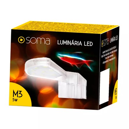 Luminária de LED Soma Transparente M3 5W Branco - 110V