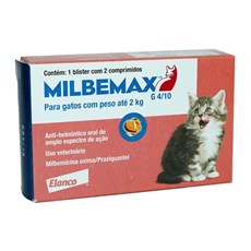 Milbemax Vermifugo para Gatos Ate 2kg C/ 2 Comprimidos