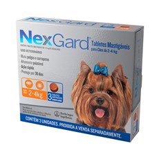 Nexgard  Antipulgas E Carrapatos Cães 2 A 4kg C/3 Comprimidos