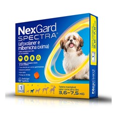 NexGard Spectra Antipulgas e Carrapatos Para Cães de 3,6 a 7,5kg