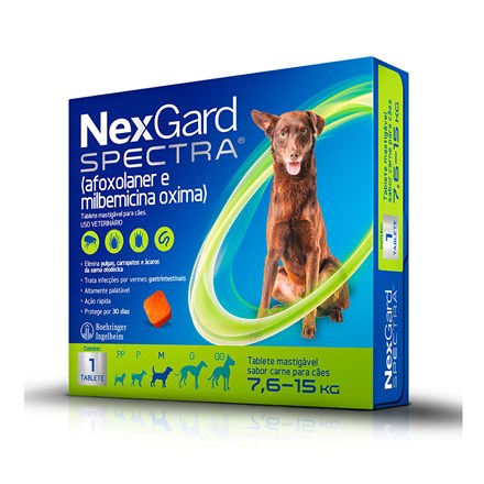 NexGard Spectra Antipulgas e Carrapatos Para Cães de 7,6 a 15kg