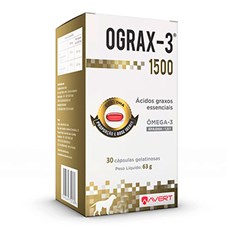 Ograx-3 Suplemento Nutricional Para Caes 1500mg - 30 Capsulas