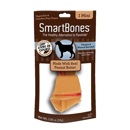 Ossinho Para Cães Smartbones Peanut Butter Mini
