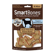 Ossinhos Para Cães Smartbones Peanut Butter Mini - 8 Unidades