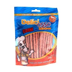 Osso Cães Delicioso Palito Fino Carne - 200g