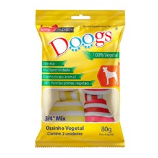 Osso Cães Doogs Colorido 3/4 - 80g