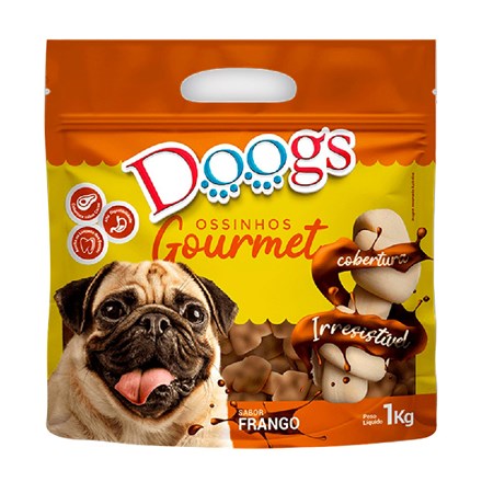 Osso Cães Doogs Gourmet Médio Frango - 1kg