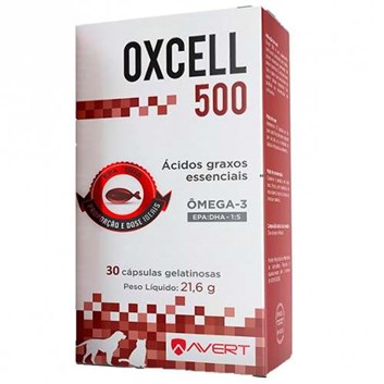 Oxcell Suplemento Para Caes E Gatos C/ 30 Capsulas 500mg