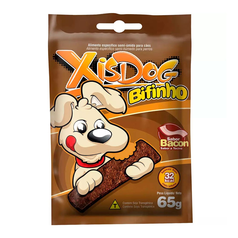 Petisco Cães XisDog Bifinho Bacon - 65g