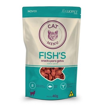 Petisco Snack Para Gatos Cat Menu Fishs 40g Luopet