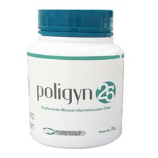 Poligyn 25 Suplemento Mineral Vitaminico P/ Caes C/ 30 Comp.