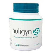 Poligyn 25 Suplemento Mineral Vitaminico P/ Caes C/ 30 Comp.