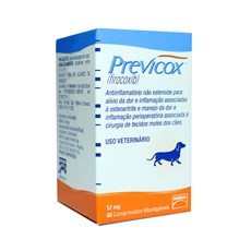 Previcox Anti-inflamatorio Para Caes 57mg C/ 60 Comprimidos