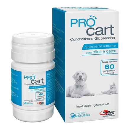 Procart Suplemento Caes e Gatos Agener C/60 Comprimidos