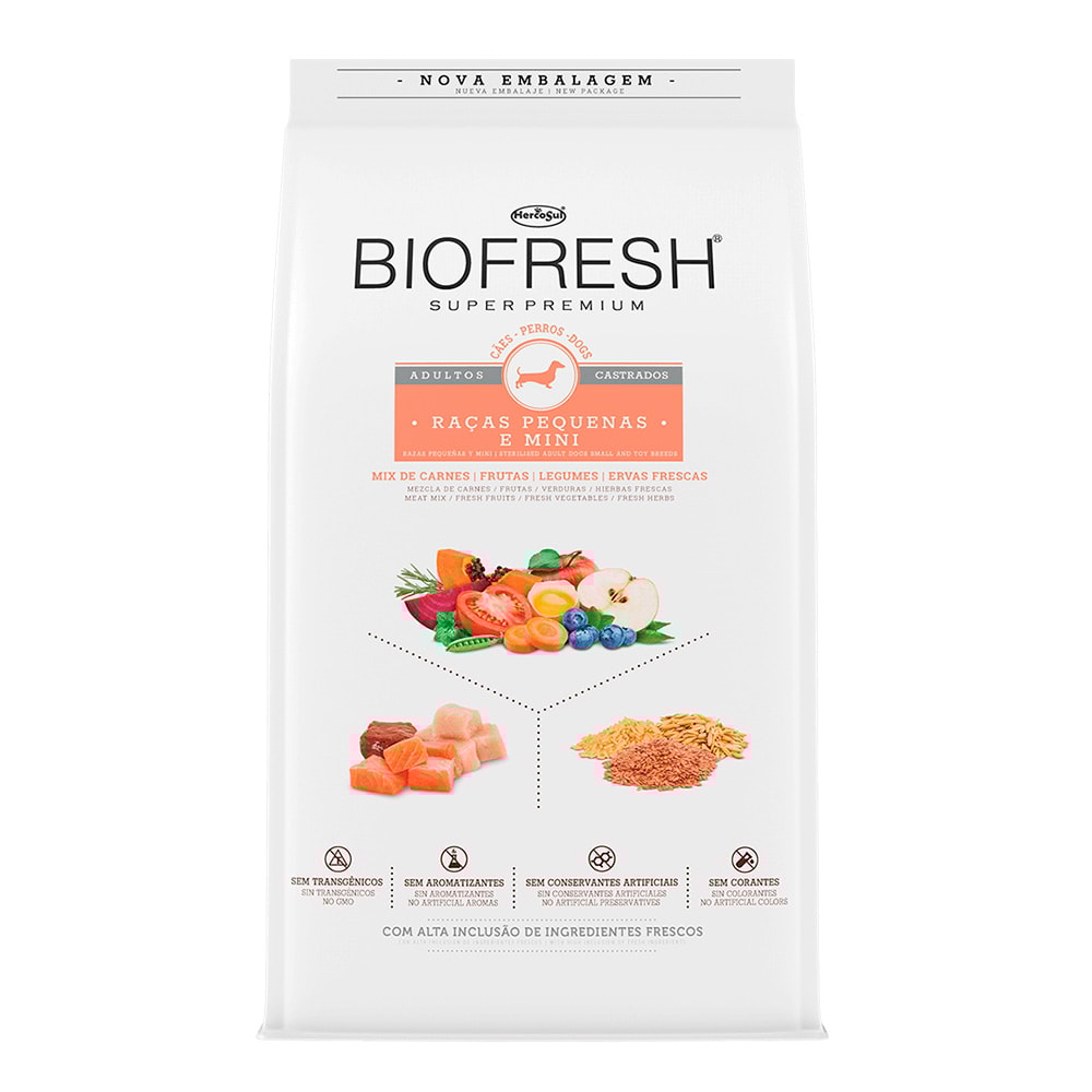 Ração Biofresh Cães Adultos Castrados Pequenas e Mini – 1Kg