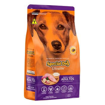 Ração Cães Special Dog Ultralife Raças Pequenas Cães Adultos Frango e Arroz – 10,1kg