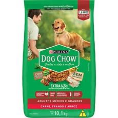Ração Dog Chow Adultos Extra Life Raças Médias e Grandes - 10,1kg