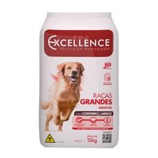 Ração Dog Excellence Adulto Raças Grandes Cordeiro e Arroz - 15kg