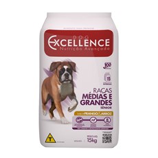 Ração Dog Excellence Sênior Raças Médias e Grandes - 15kg
