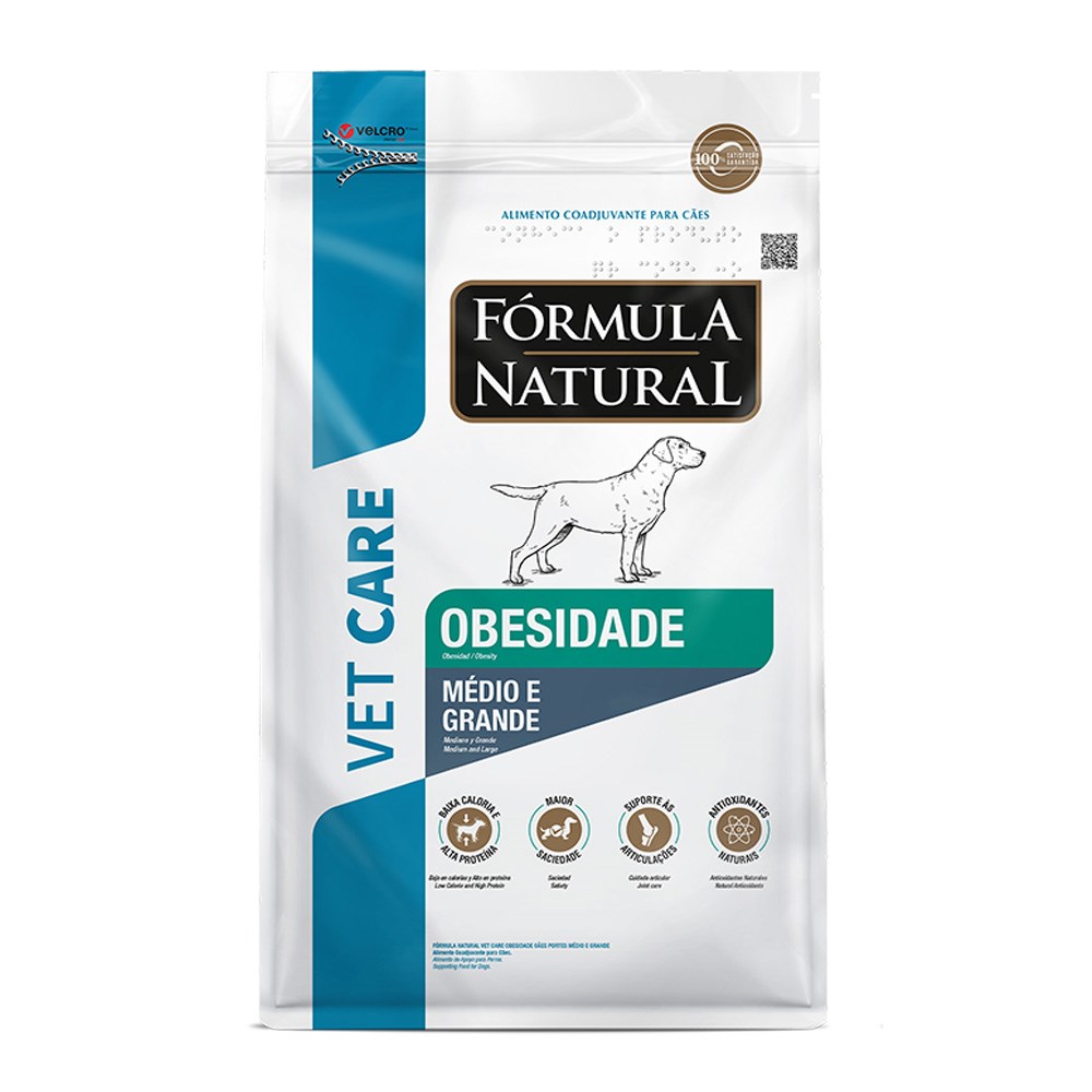 Ração Fórmula Natural Vet Care Cães Obesidade Raças Médias e Grandes –