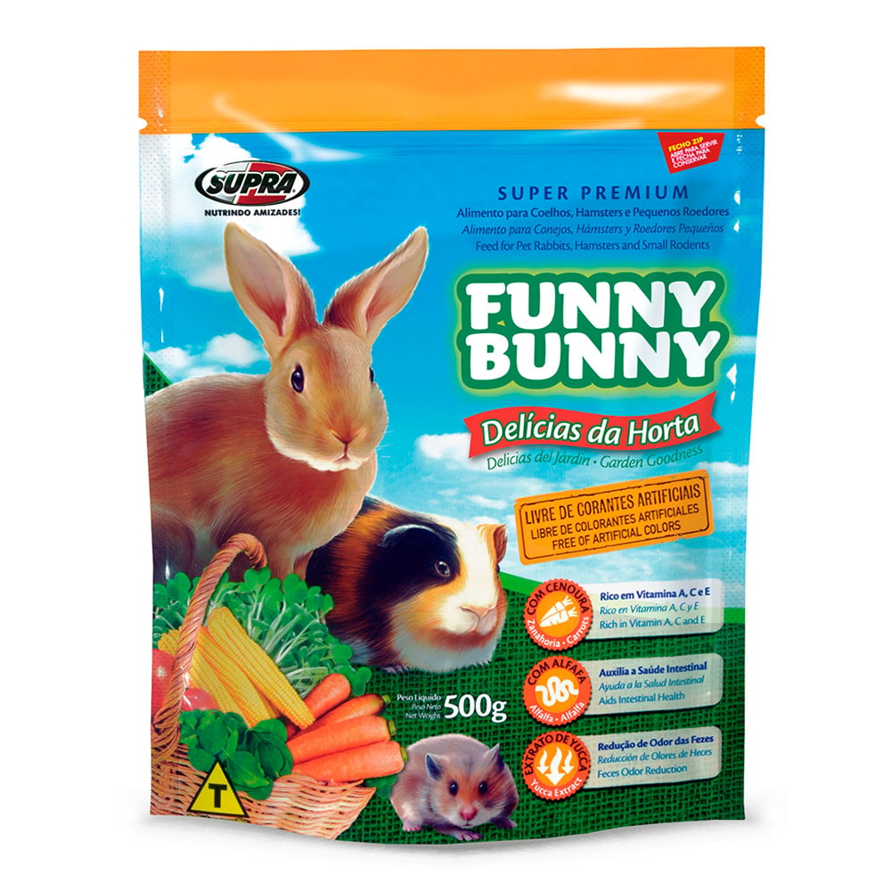 Ração Funny Bunny Delícias da Horta - 500g