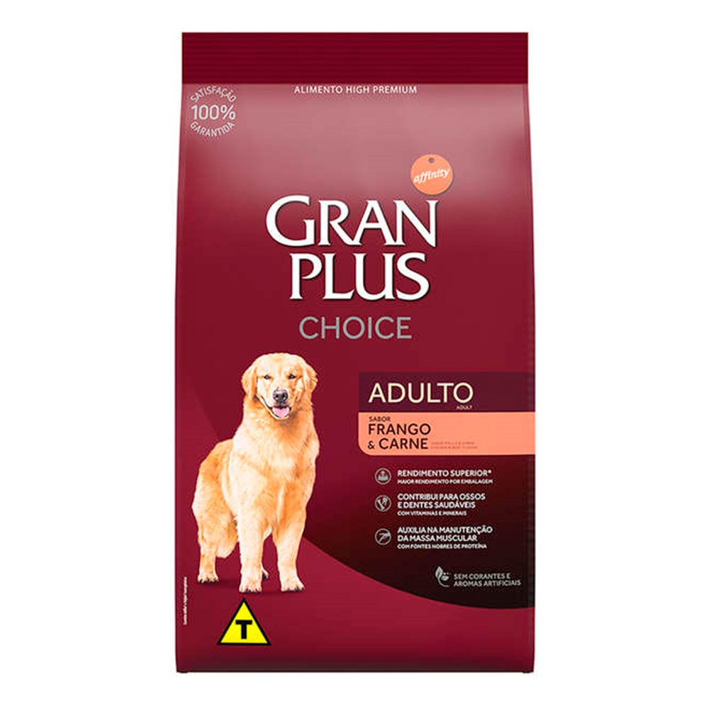 Ração Gran Plus Cães Choice Adultos Frango e Carne - 10,1kg
