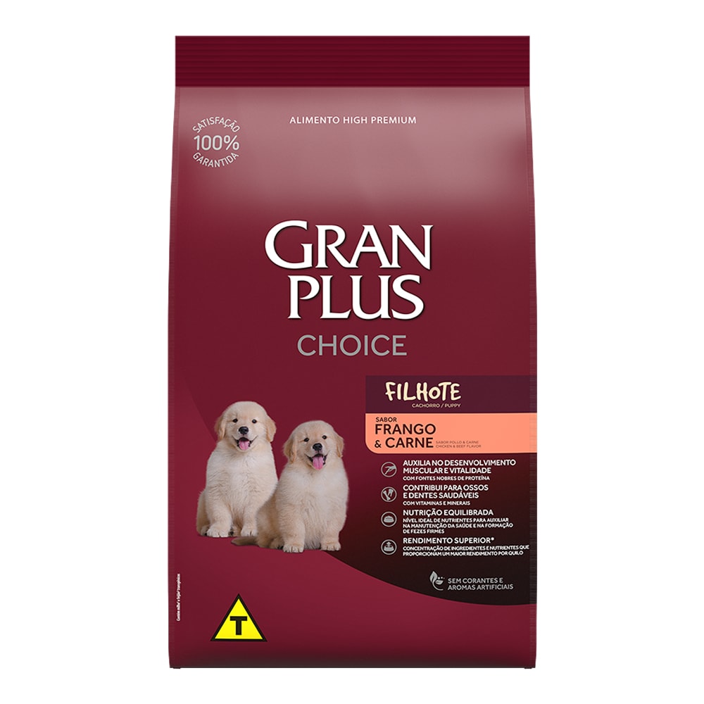 Ração Gran Plus Cães Filhotes Choice – 10,1 kg