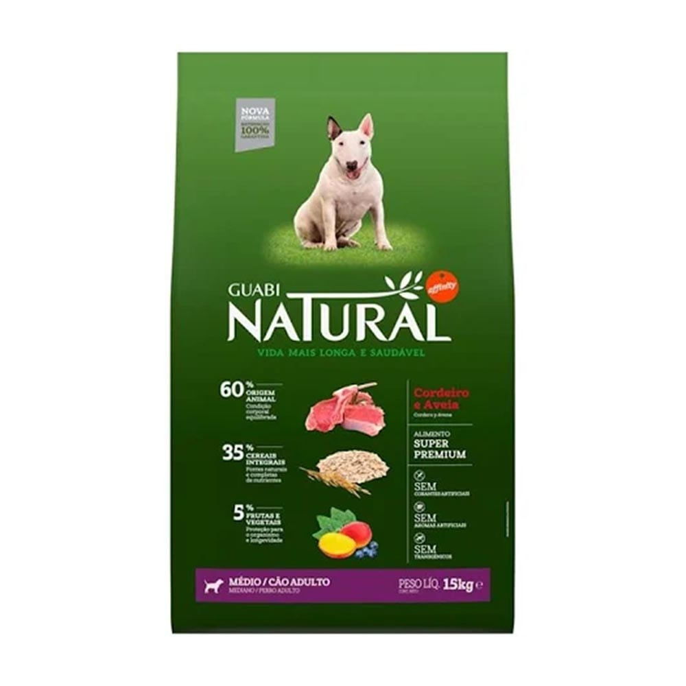 Guabi natural cordeiro e aveia 15kg Clearance