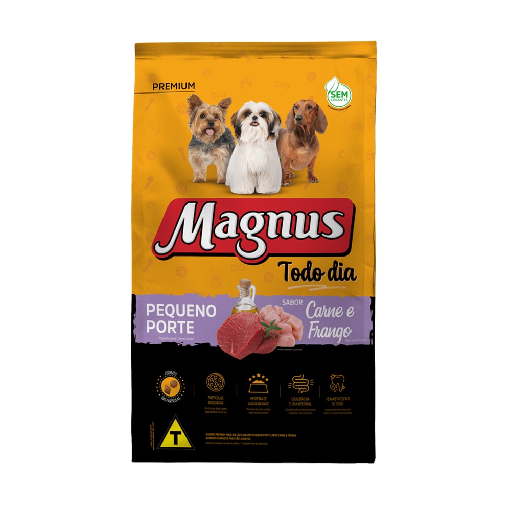 Ração Magnus Premium Todo Dia Cães Adultos Carne & Frango - 10,1Kg