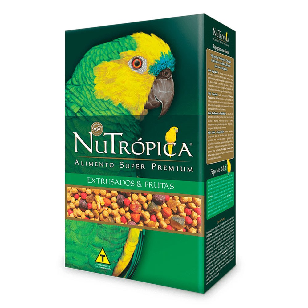 Ração Nutrópica Papagaio Com Frutas - 1,2kg