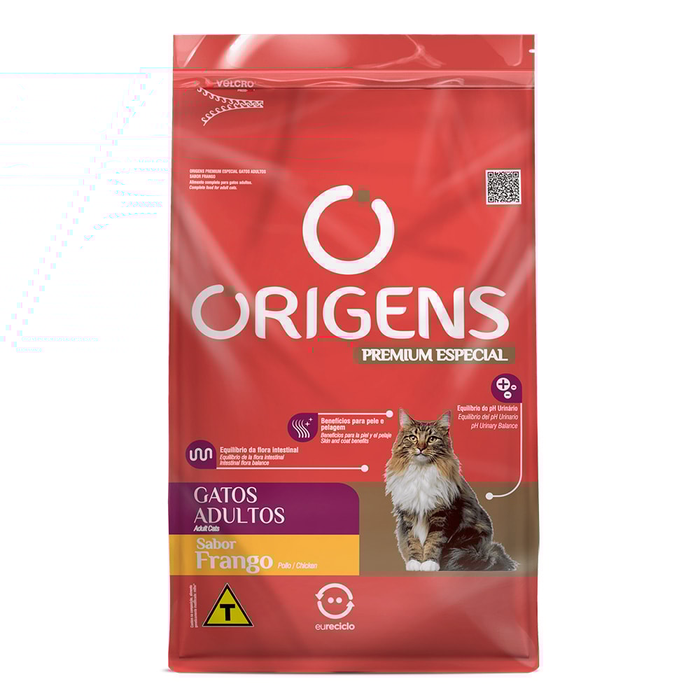 Ração Origens Gatos Adultos Frango - 3kg