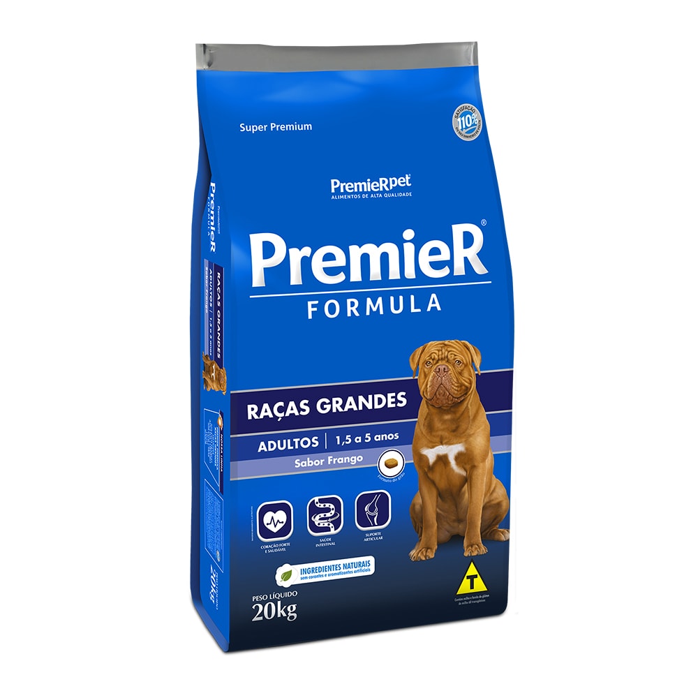 Ração Premier Fórmula Cães Adultos Raças Grandes Frango - 15Kg