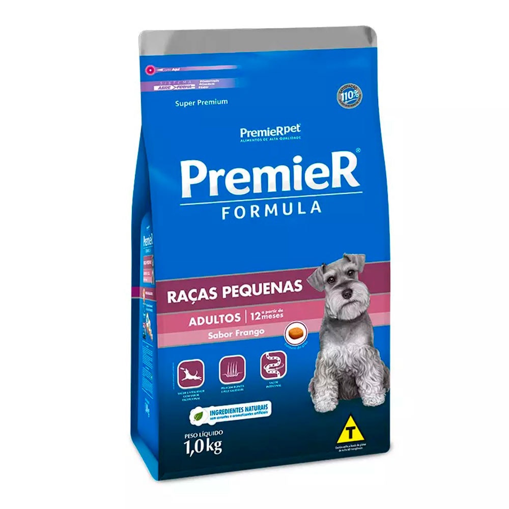 Ração Premier Fórmula Cães Adultos Raças Pequenas Frango - 1Kg