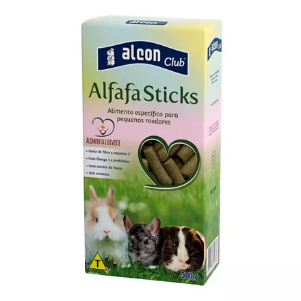 Ração Roedores Alcon Club Alfafa Sticks – 500g