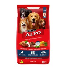 Ração Seca Alpo Cães Receitas Caseiras Carne Vegetais - 18Kg