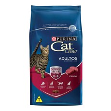 Ração Seca Cat Chow Adultos Carne - 10,1Kg