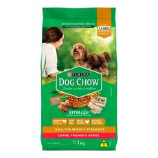 Ração Seca Dog Chow Cães Adultos Extra Life Raças Pequenas - 1kg