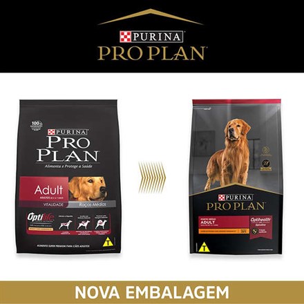 Ração Seca Nestlé Purina Pro Plan Cães Adultos Raças Médias - 2,5kg