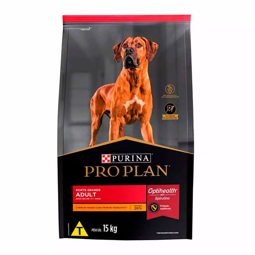 Ração Seca Pro Plan Cães Adultos Frango Raças Grandes - 15kg